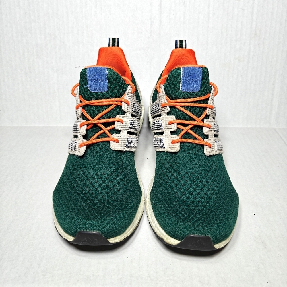 Adidas Ultraboost 1.0 Xmas Collegiate Green/Taupe/Orange Knit Sneakers Men's 10 - Picture 2 of 10